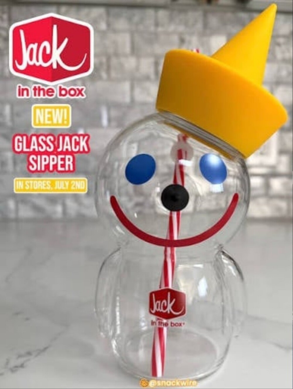 Jack In The Box Glass Sipper Cup Limited Edition 2026